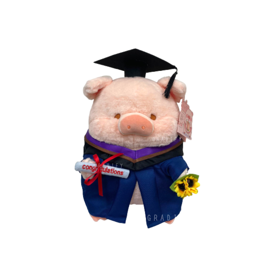 🎓 33cm Lulu豬畢業公仔 - 香港理工大學Master