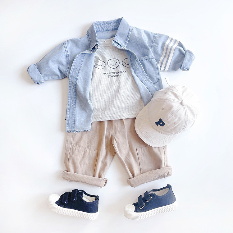 褲管補丁牛仔長褲