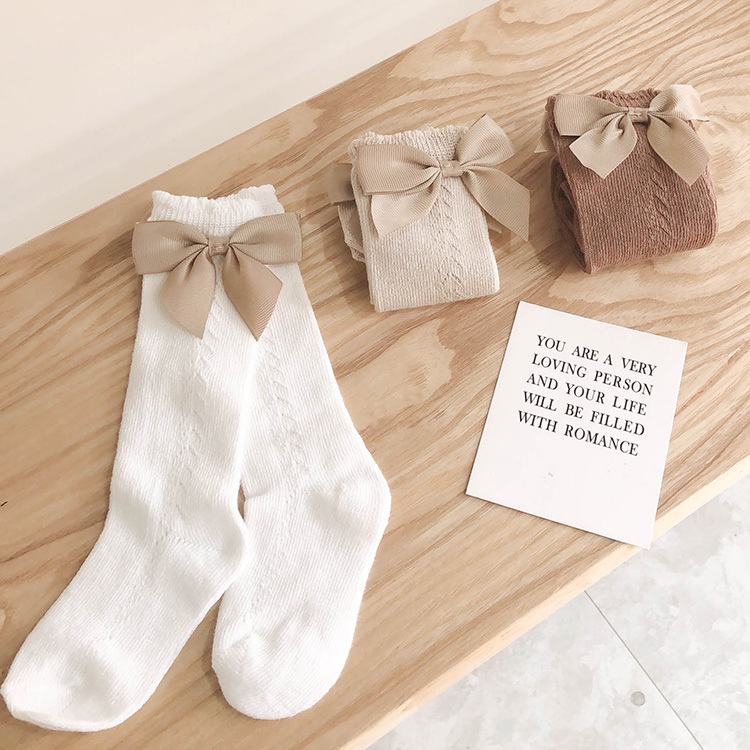 網狀蝴蝶結長襪