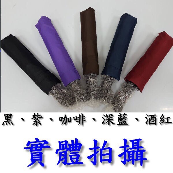 黑膠不透光十骨自動傘