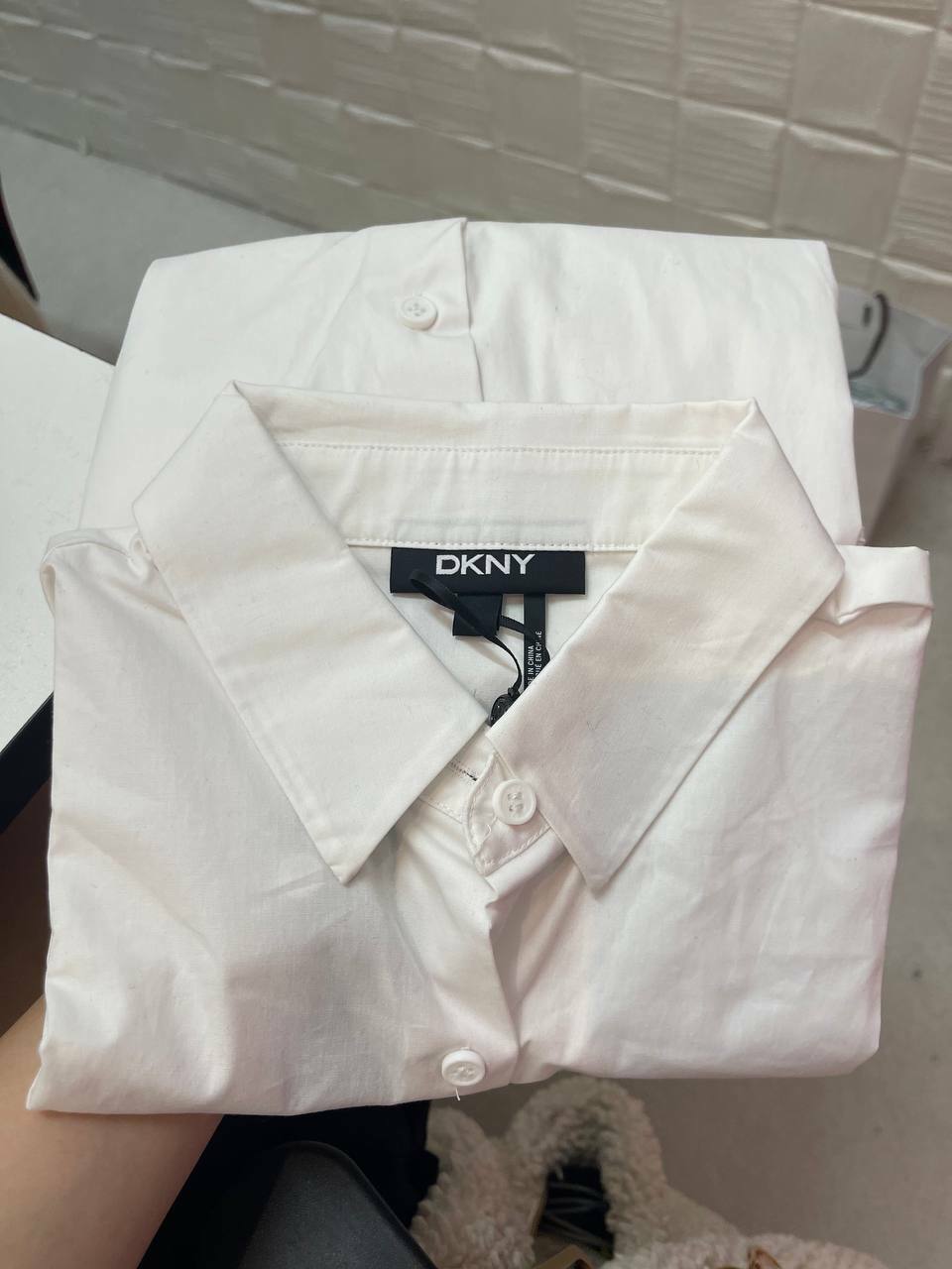 [S] DKNY LONG SLEEVE SHIRT,WHITE, B3120950-WHT (SD53)