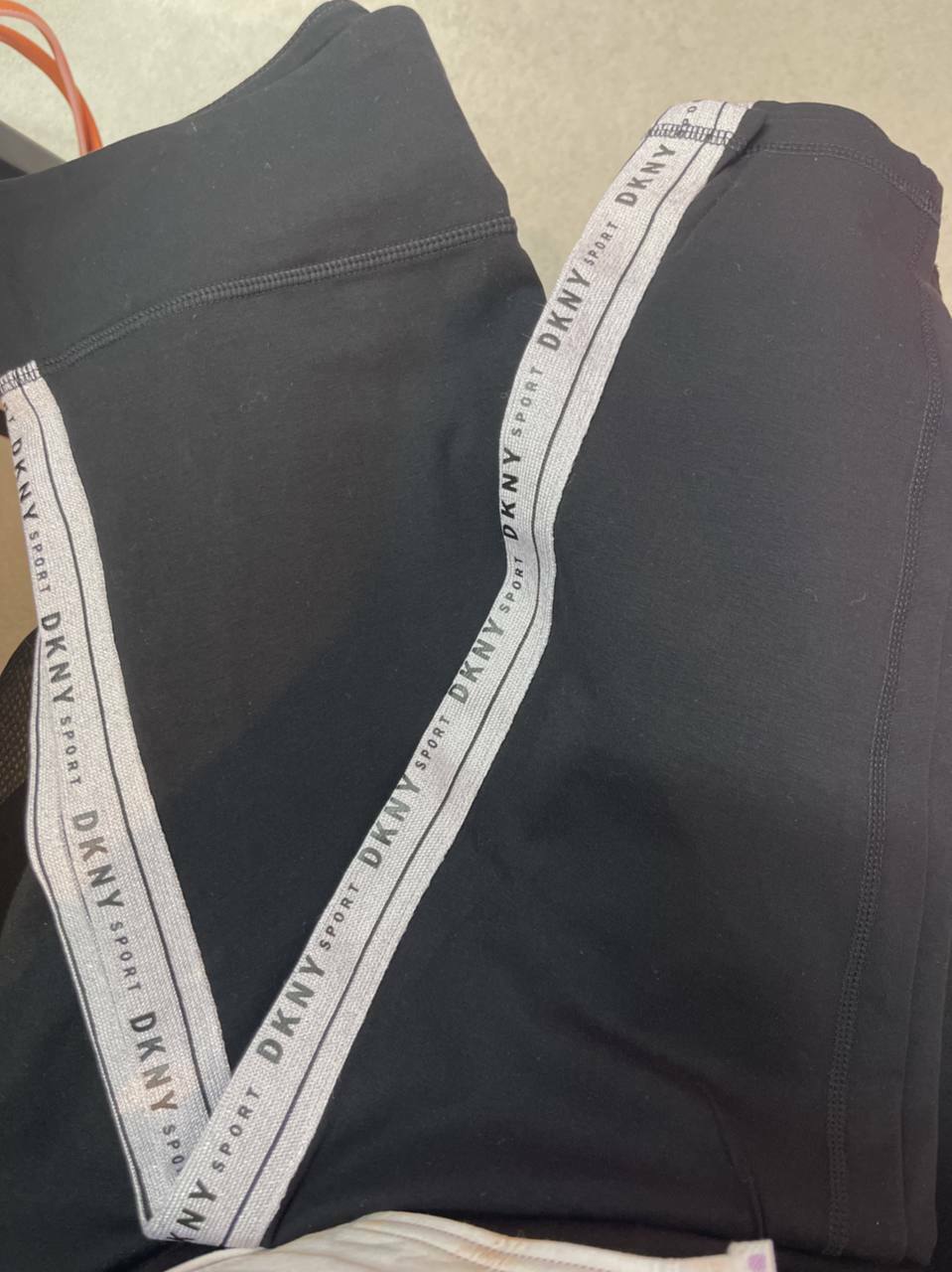 [S] DKNY SPORT LEGGING,BLACK/SILVER, DP1P2492-BSV [FINAL SALE] (SD15)