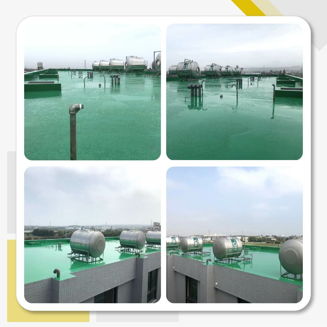 桃園楊梅的民安路新建住宅使用南寳漆的6500S面漆、CP-307雙液型PU防水膜、T-UR074濕氣硬化型PU底膠產品，進行防水工程。