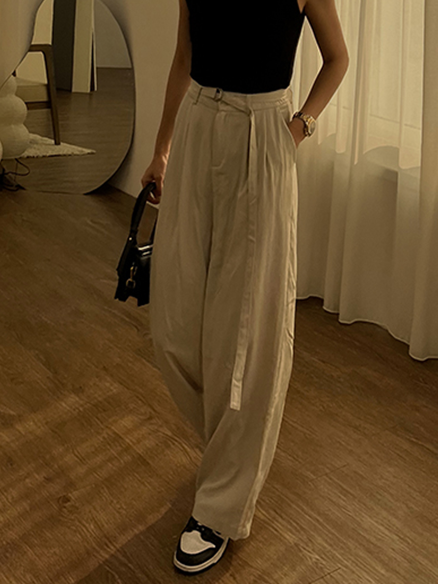 穿繩打折直筒褲*2色