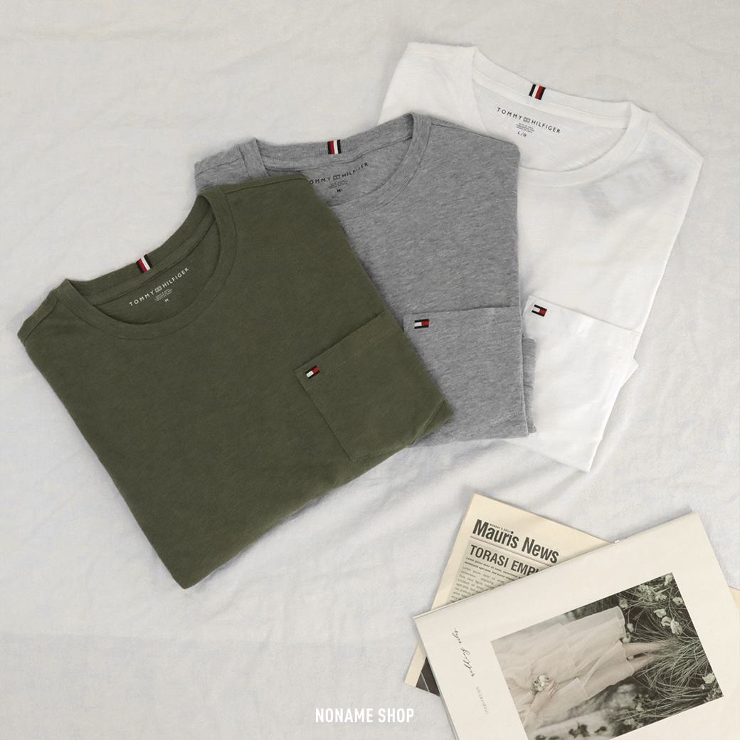 TOMMY HILFIGER 基本款 經典 口袋 刺繡 小Logo 長袖 長T