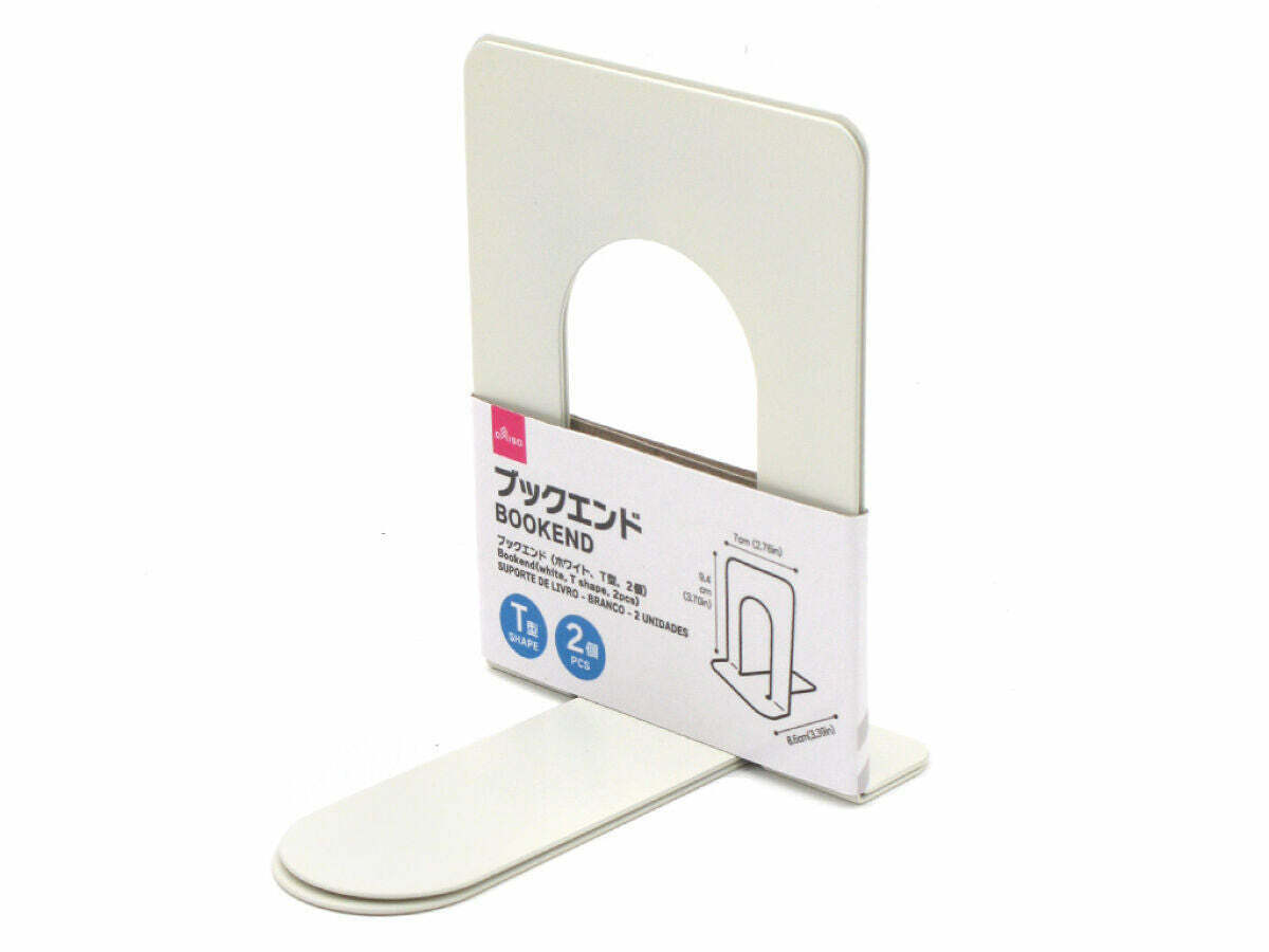 T型書擋/白 7x9.4x8.6cm 2入