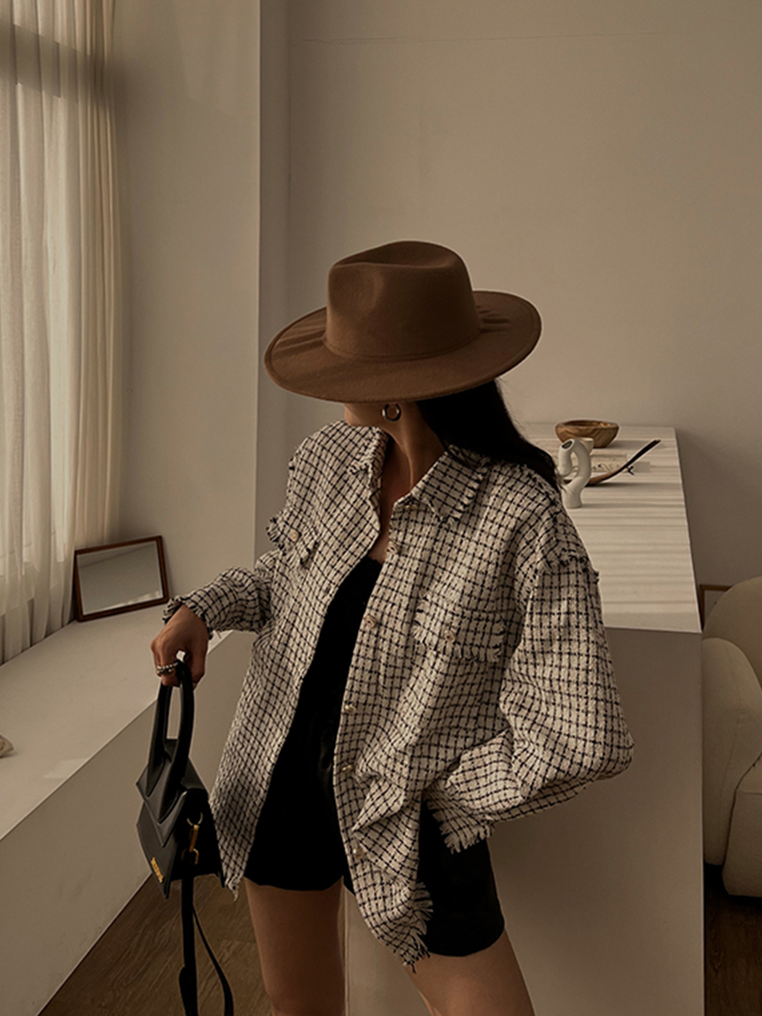 J5679 鬚邊貴氣小香襯衫