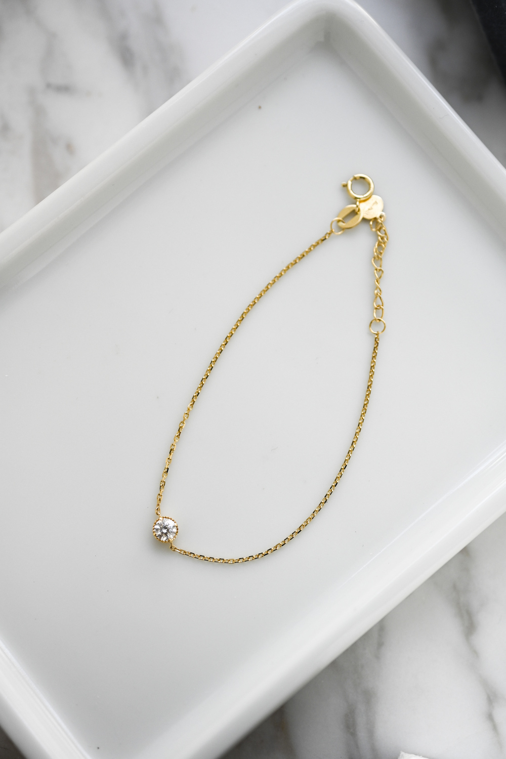 18K Vintage Edge Diamond Bracelet