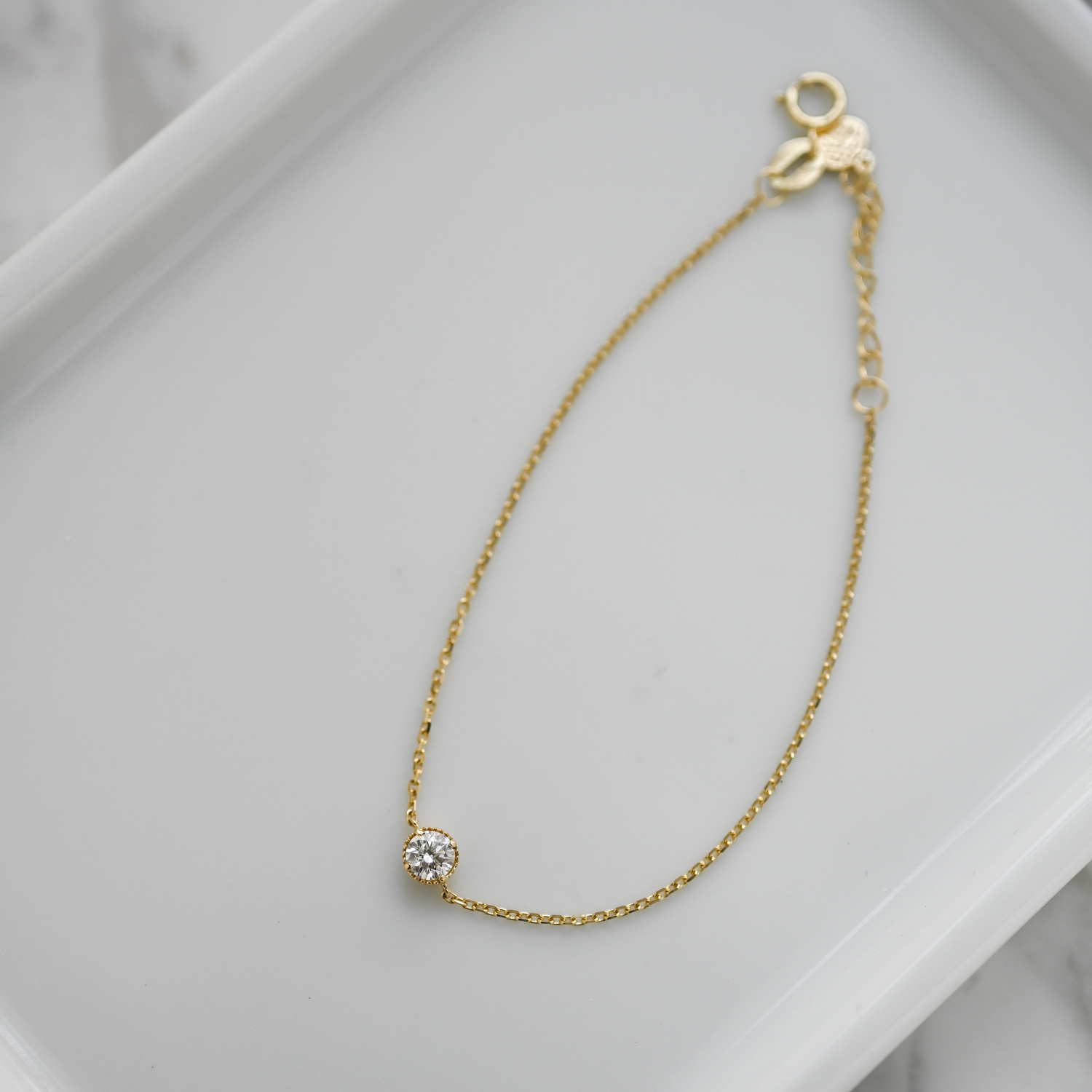 18K Vintage Edge Diamond Bracelet