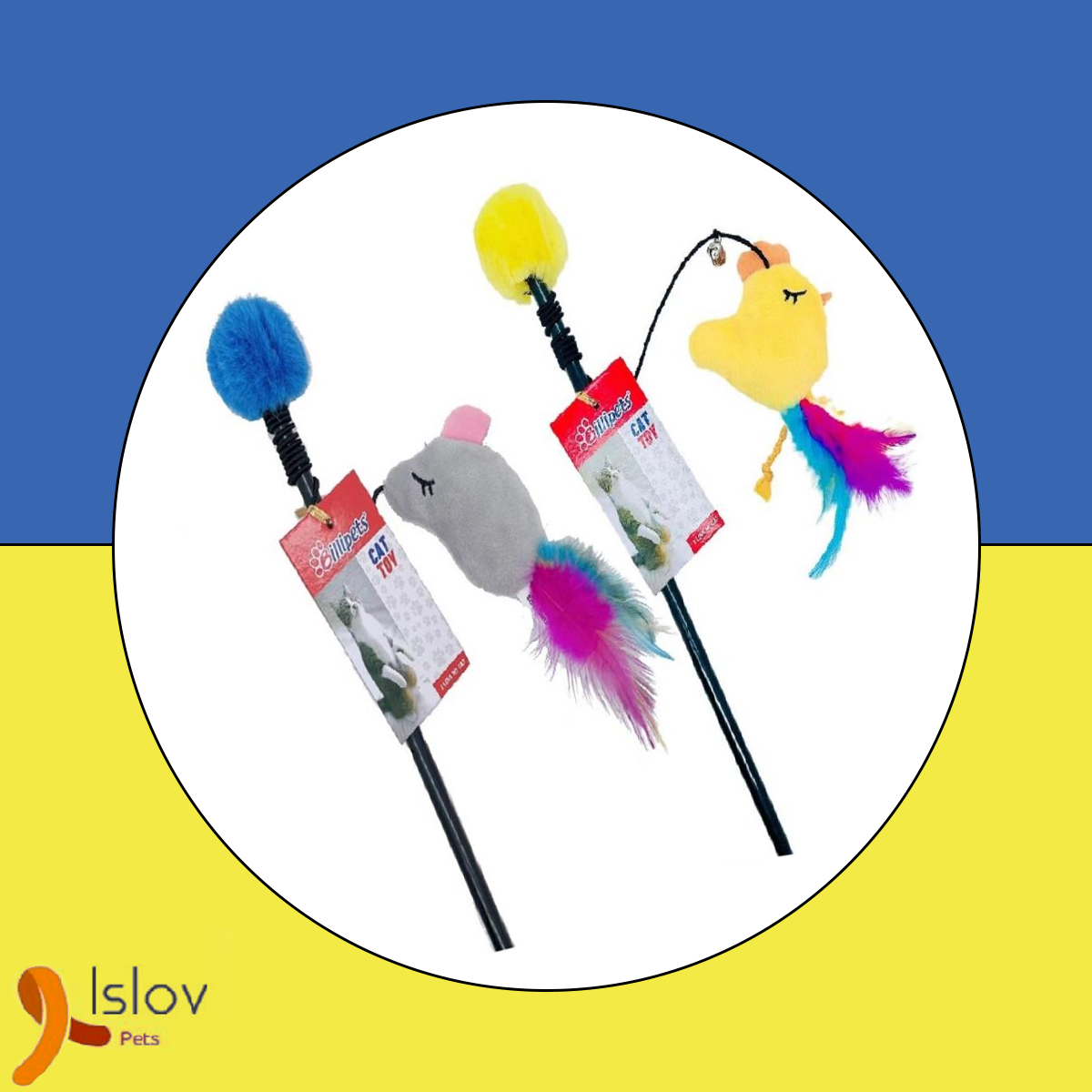 Billipets - 逗貓棒帶鈴鐺 小貓棒玩具