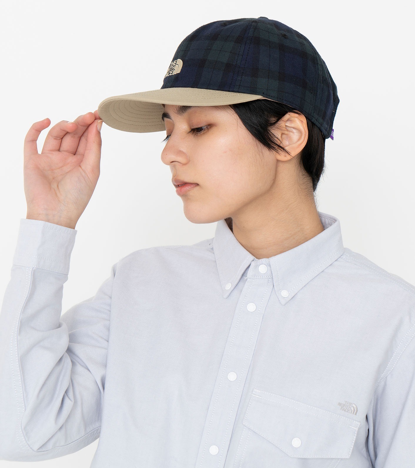 特價現貨┃日本 TNF 紫標 PURPLE LABEL 紫標 格紋 拼接 老帽