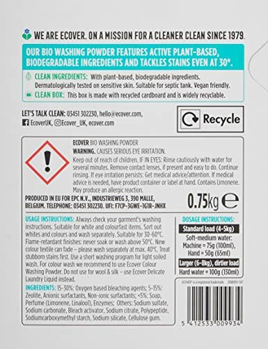 [Damaged Package] Ecover - Bio Washing Powder BIO Laundry (Eucalyptus & Lavender)(750g)(HC318)