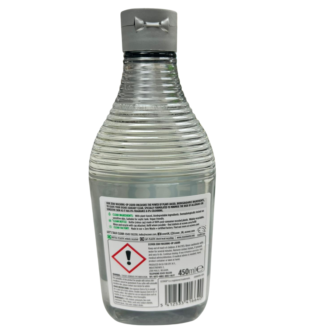 Ecover - Sensitive zero Washing-up Liquid Zero%  (450ml)(HC319)