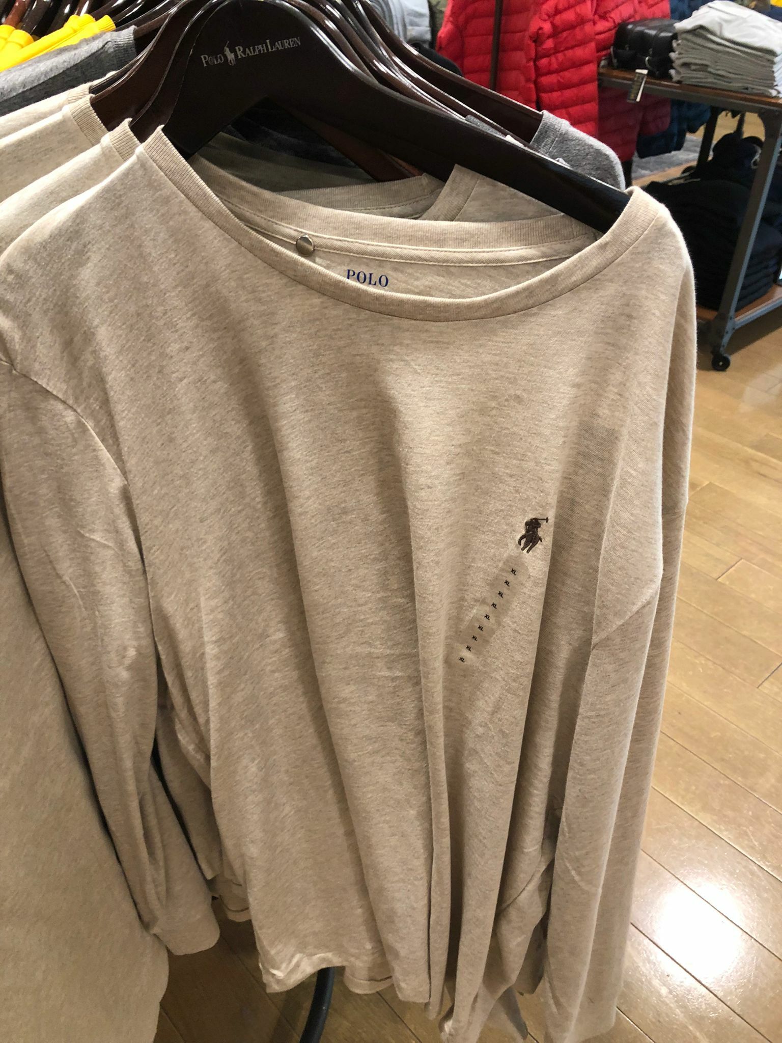 [U] POLO RALPH LAUREN POLO MEN'S ROUND NECK LONG SLEEVE T-SHIRT,DUN TAN, 710627433039-DUNE TAN (UPR170)