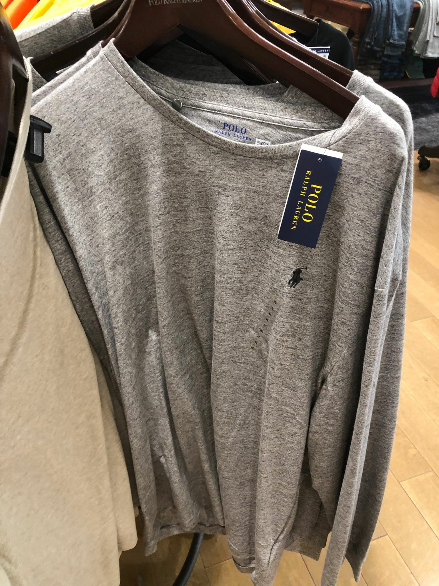 [U] POLO RALPH LAUREN POLO MEN'S ROUND NECK LONG SLEEVE T-SHIRT,DARK VINTA, 710627433002-DARK VINTA (UPR171)