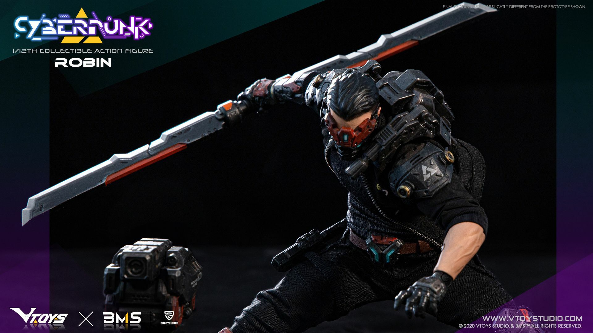 In Stock) VTOYS 1/12 CYBERPUNK ROBIN Action Figure (
