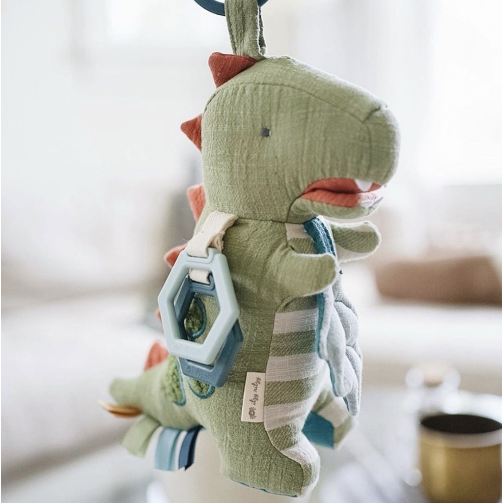 【樂森藥局】美國itzy Ritzy柔棉搖鈴玩偶 呆萌恐龍 固齒器 安撫娃娃