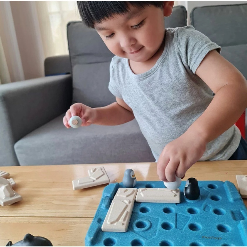 【樂森藥局】泰國 Plantoys 企鵝歷險記 企鵝 木頭 環保橡膠木 益智遊戲 學習