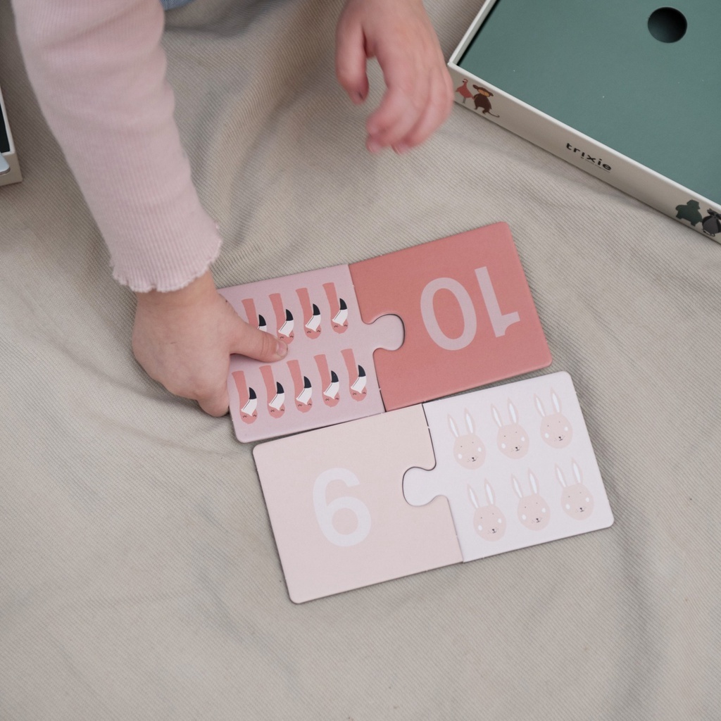 【樂森藥局】Trixie 比利時 厚紙桌遊 數字配對拼圖 桌遊 玩具 遊戲