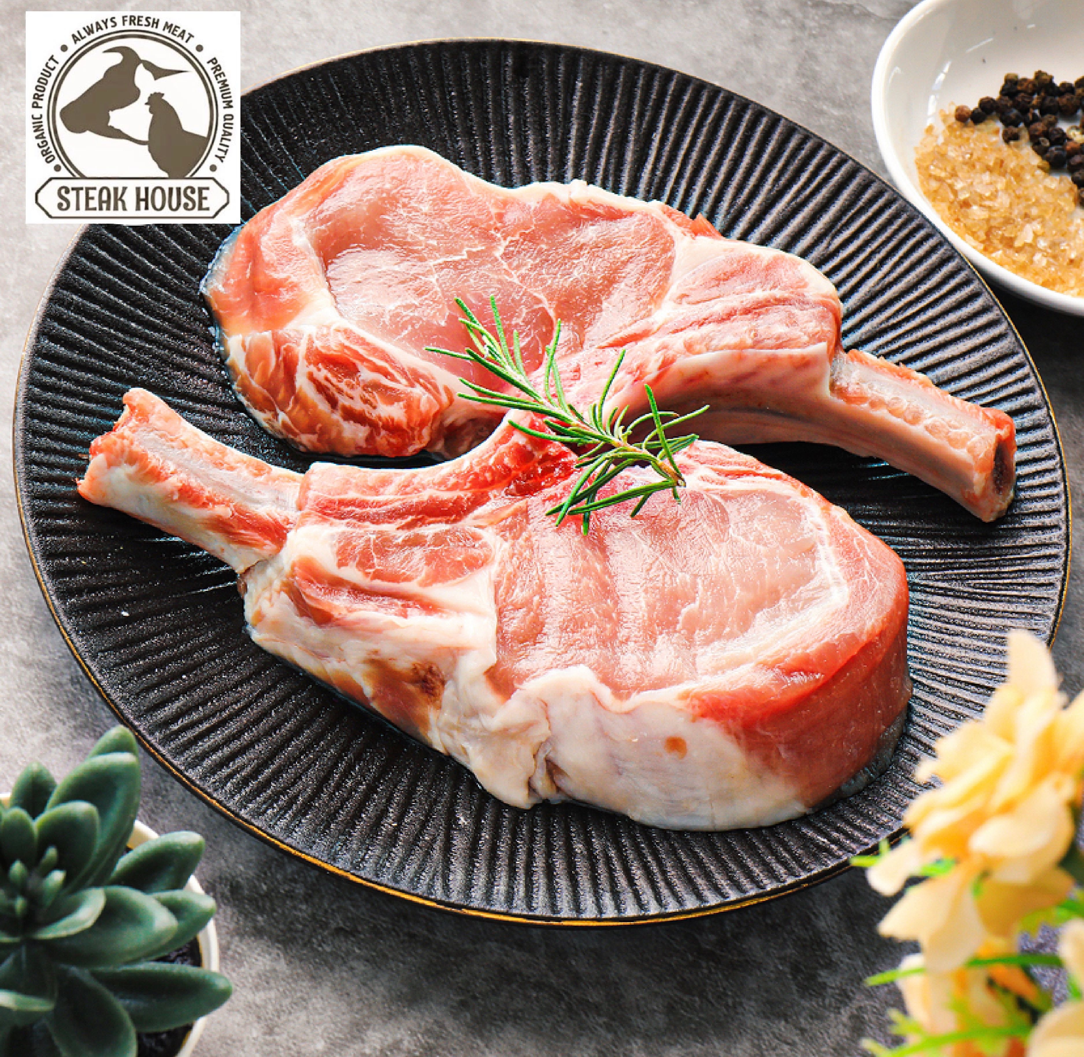 西班牙Batalle 無激素杜洛克黑毛豬 豬架 2件