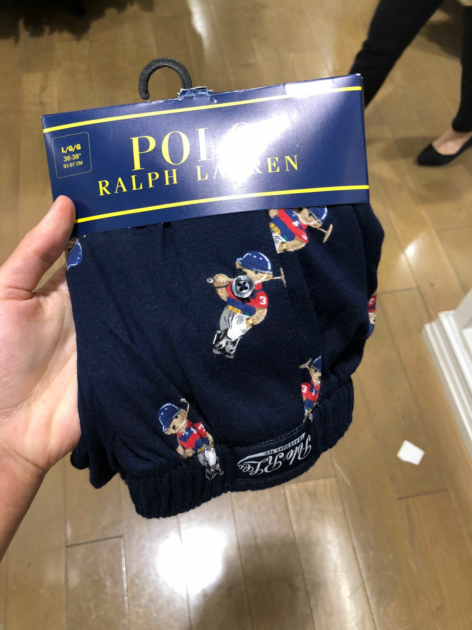 [U] POLO RALPH LAUREN MEN'S ALL OVER RIDING BEAR UNDERWEAR,NAVY, FL504S-A8PL (UPR199)