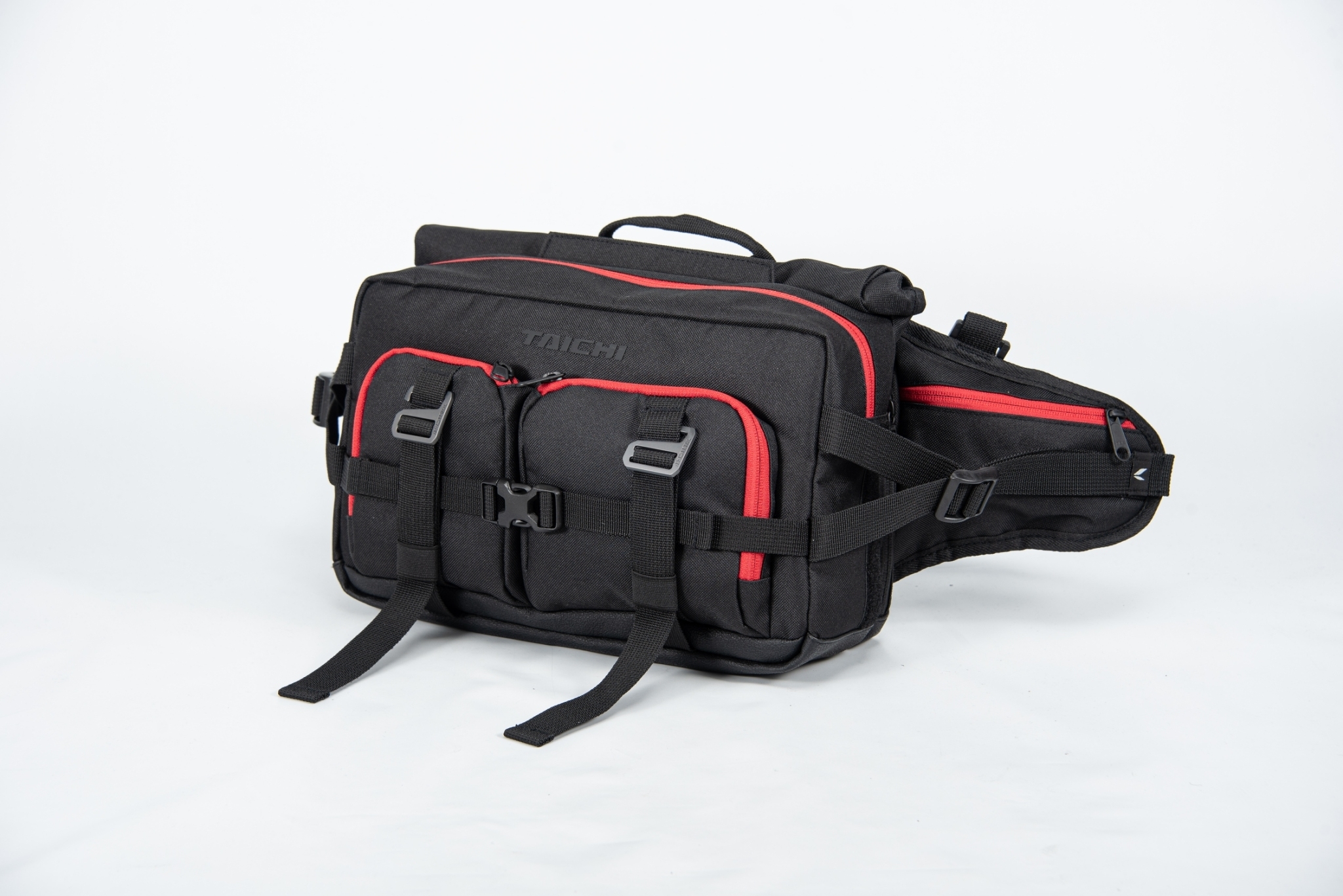 TAICHI RSB287 WP HIP BAG 大容量 腰包 黑紅色