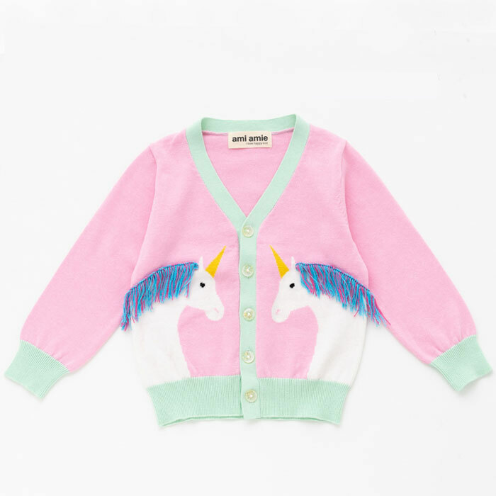 〖 Ami Amie 〗粉紅獨角獸開襟外套