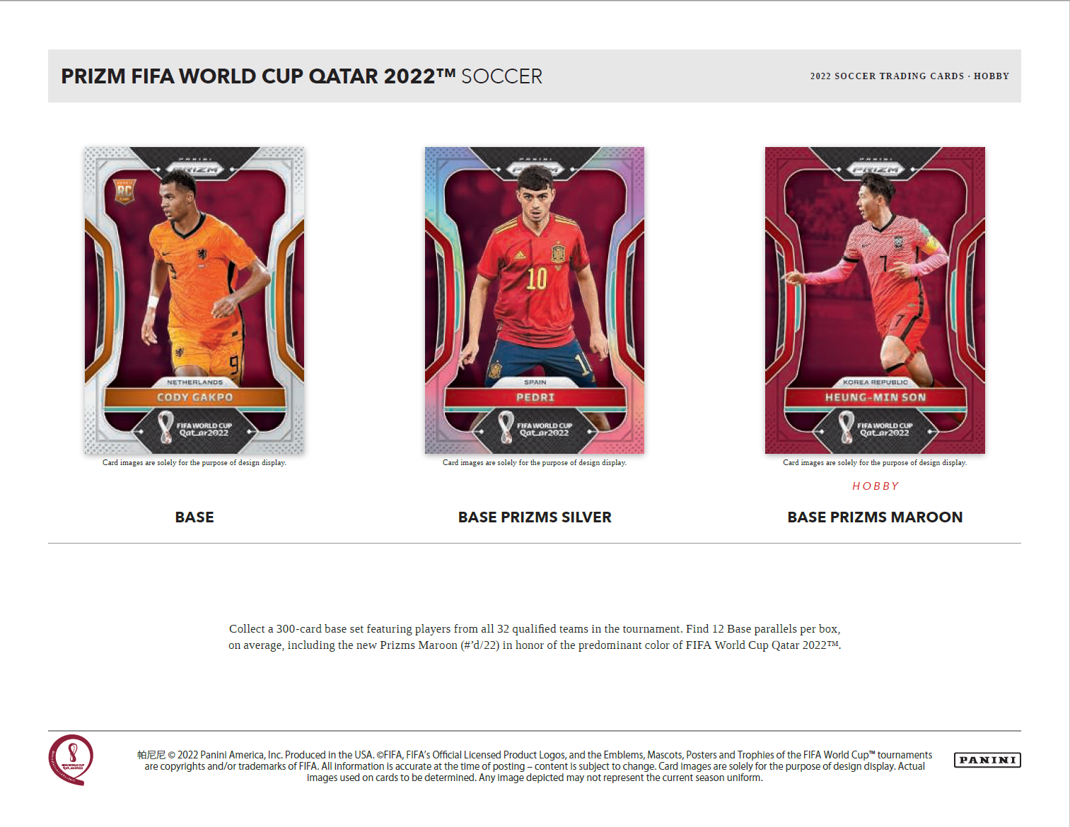 2022 Panini Prizm FIFA World Cup Qatar Soccer Hobby Box