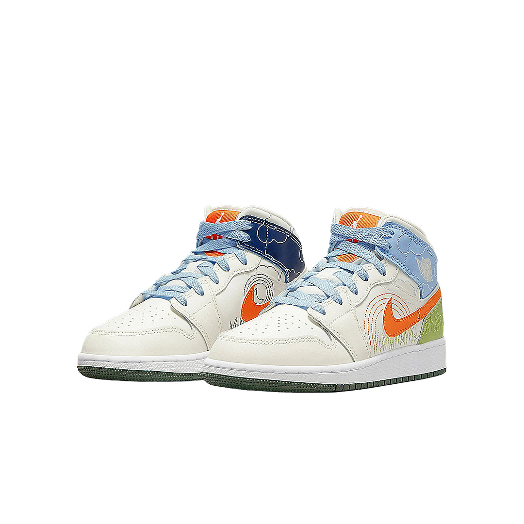 Air Jordan 1 Mid SE Stitch (GS) DX2462-100