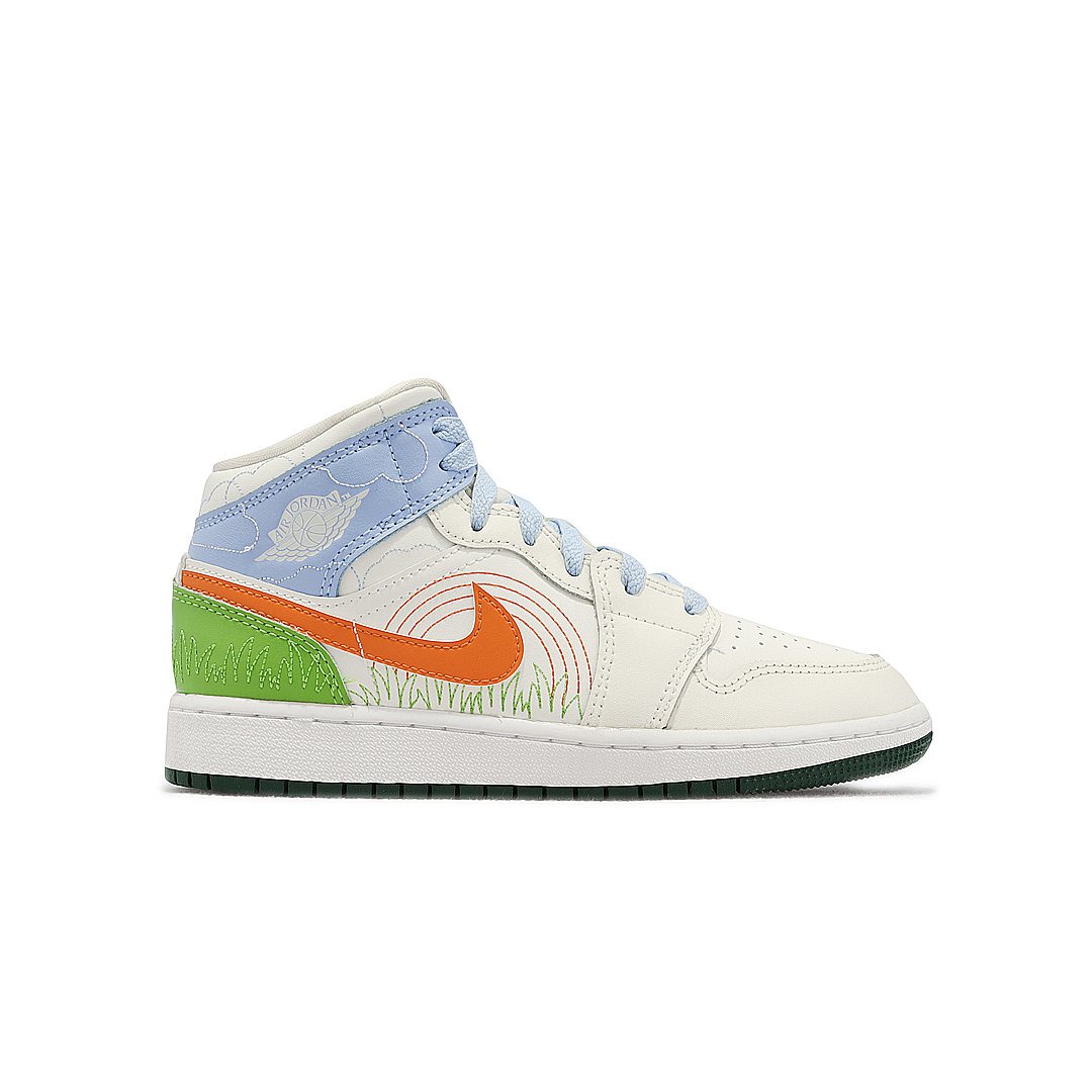 Air Jordan 1 Mid SE Stitch (GS) DX2462-100