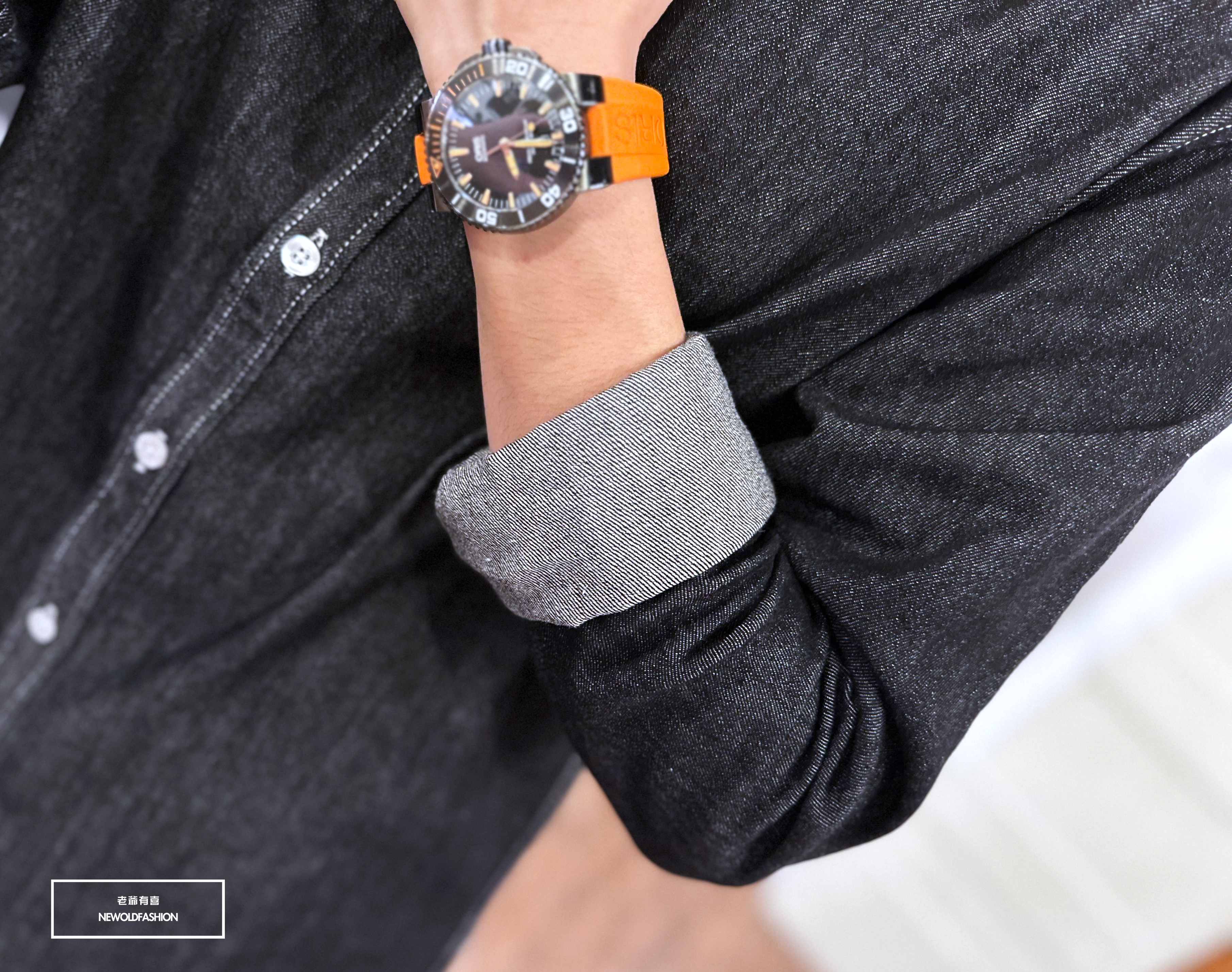 『新品上市』重磅單寧素色牛仔襯衫-黑(NOF2209B8820)