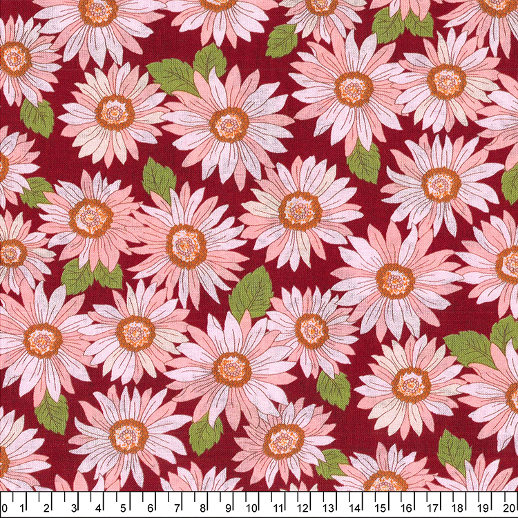 向日葵(一尺)【日本布】紅底