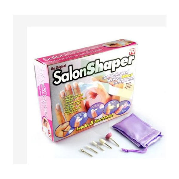 電動美甲機 附5磨頭送電池