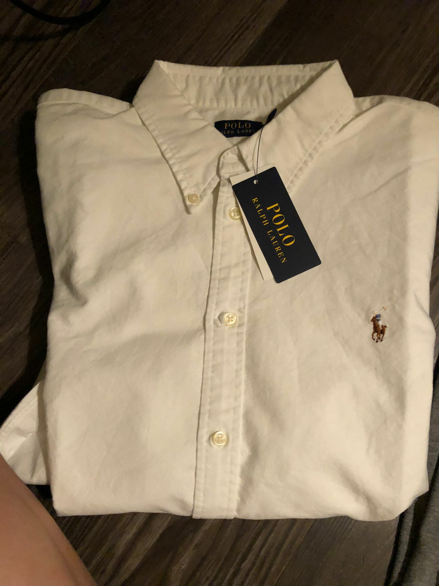 [U] POLO RALPH LAUREN WOMEN'S CLASSIC FIX OXFORD POLO SHIRT,WHITE, 211747514001-WHITE (UPR207)