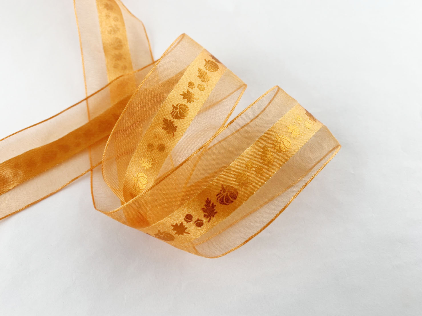 緞邊網紗金鑲南瓜/38mm