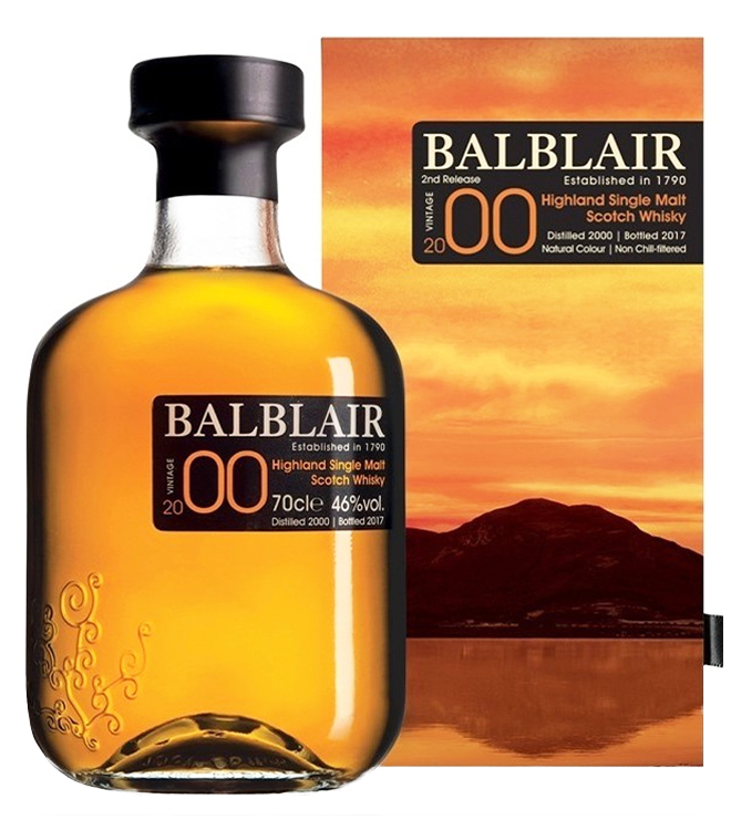 Balblair 17 Years (Distilled 2000, Bottled 2017) Single Malt Whisky 700mL
