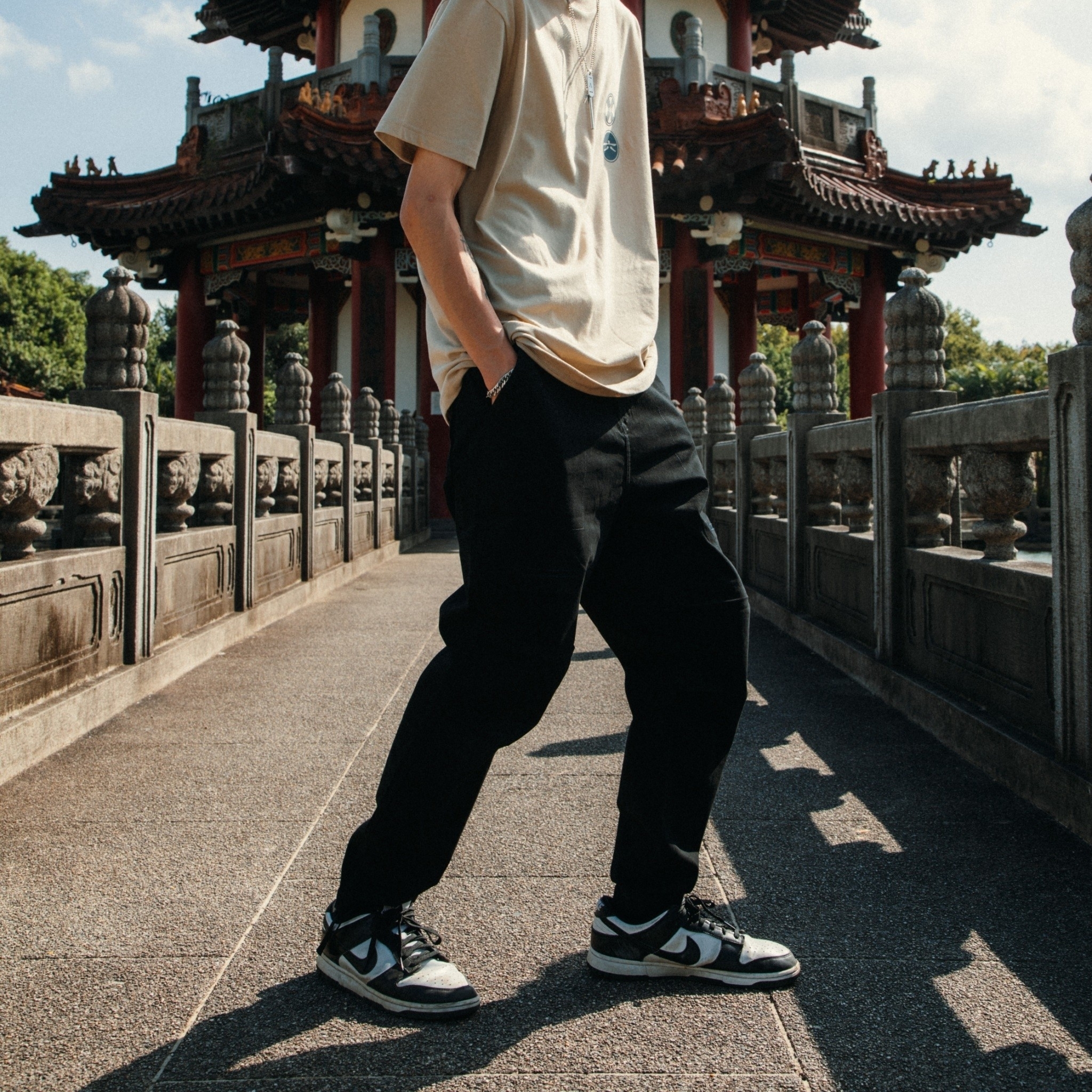 XCTRL 家紋補丁工作褲-黑