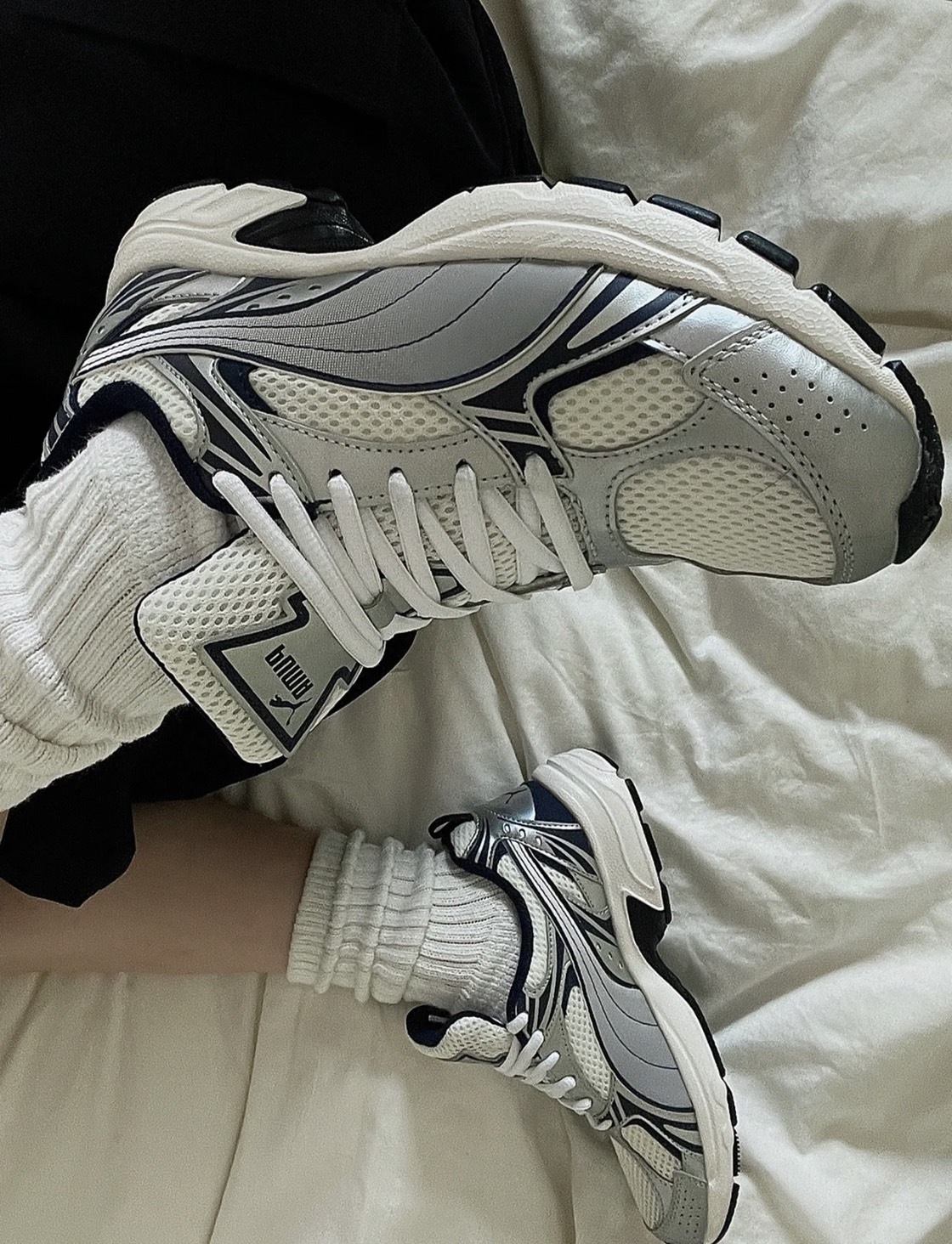 Puma Y2K復古鞋 白銀