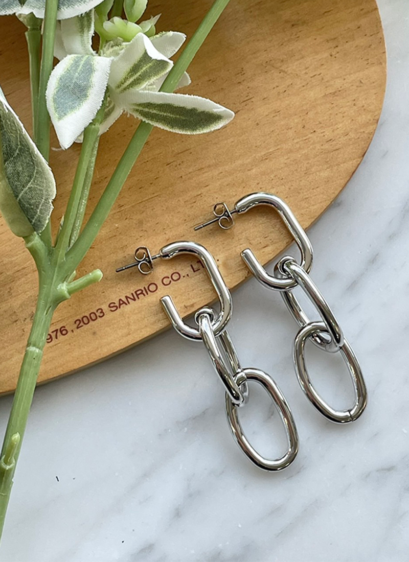 [現貨] 率性粗鍊耳環