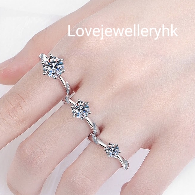 50份/1卡/2卡莫桑鑽戒指R1C102