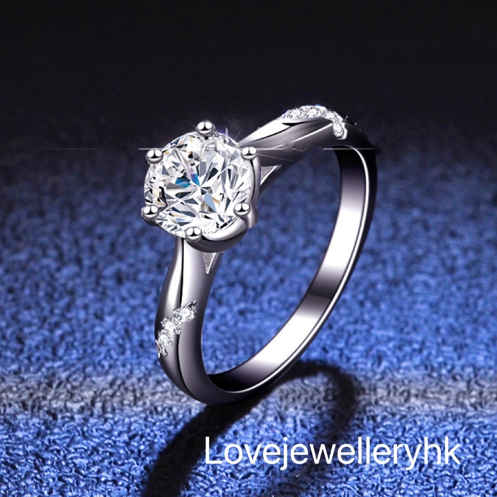 50份/1卡/2卡莫桑鑽戒指R1C102