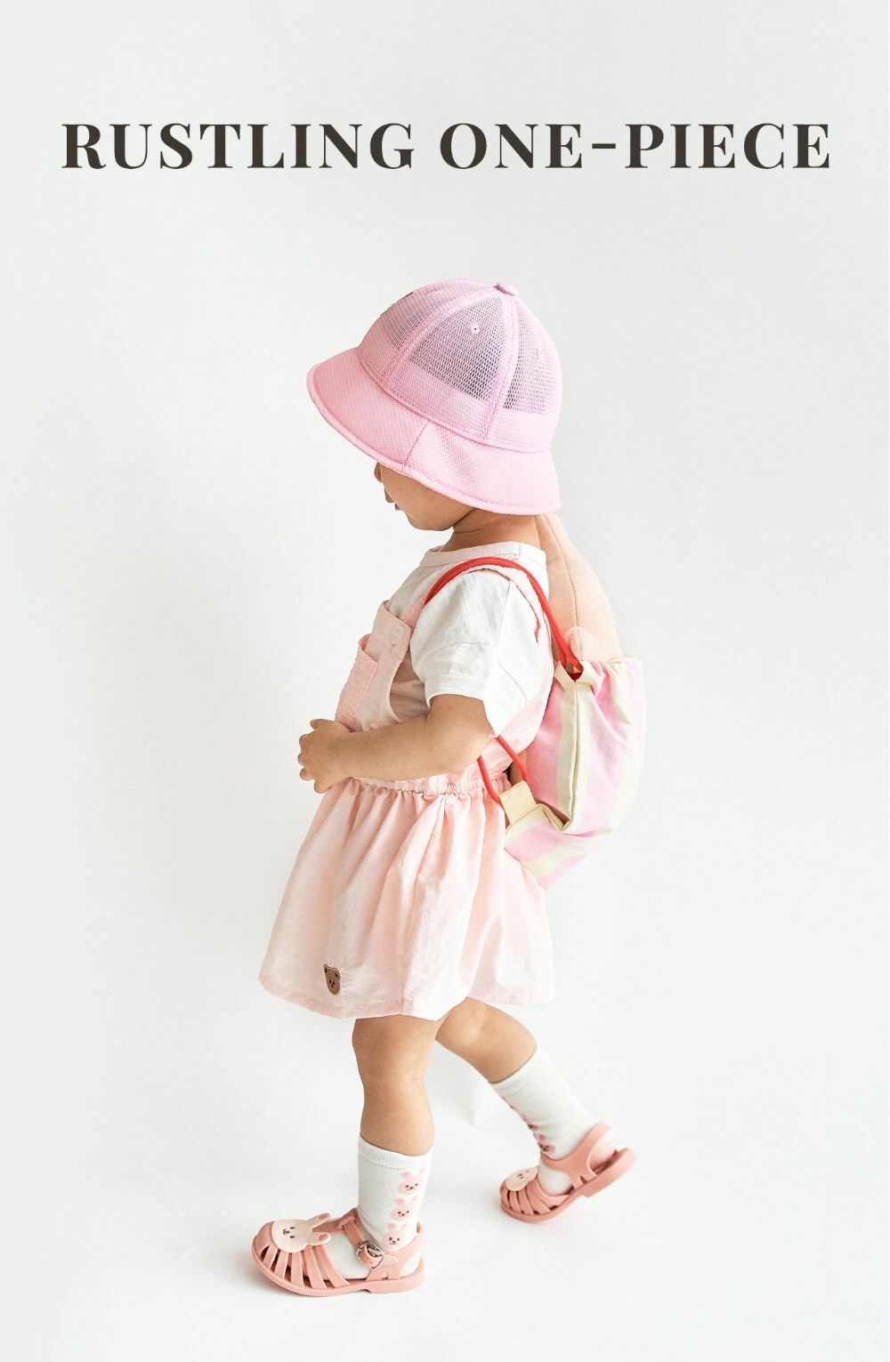 Dot to Dot 涼爽熊仔俏皮背帶裙