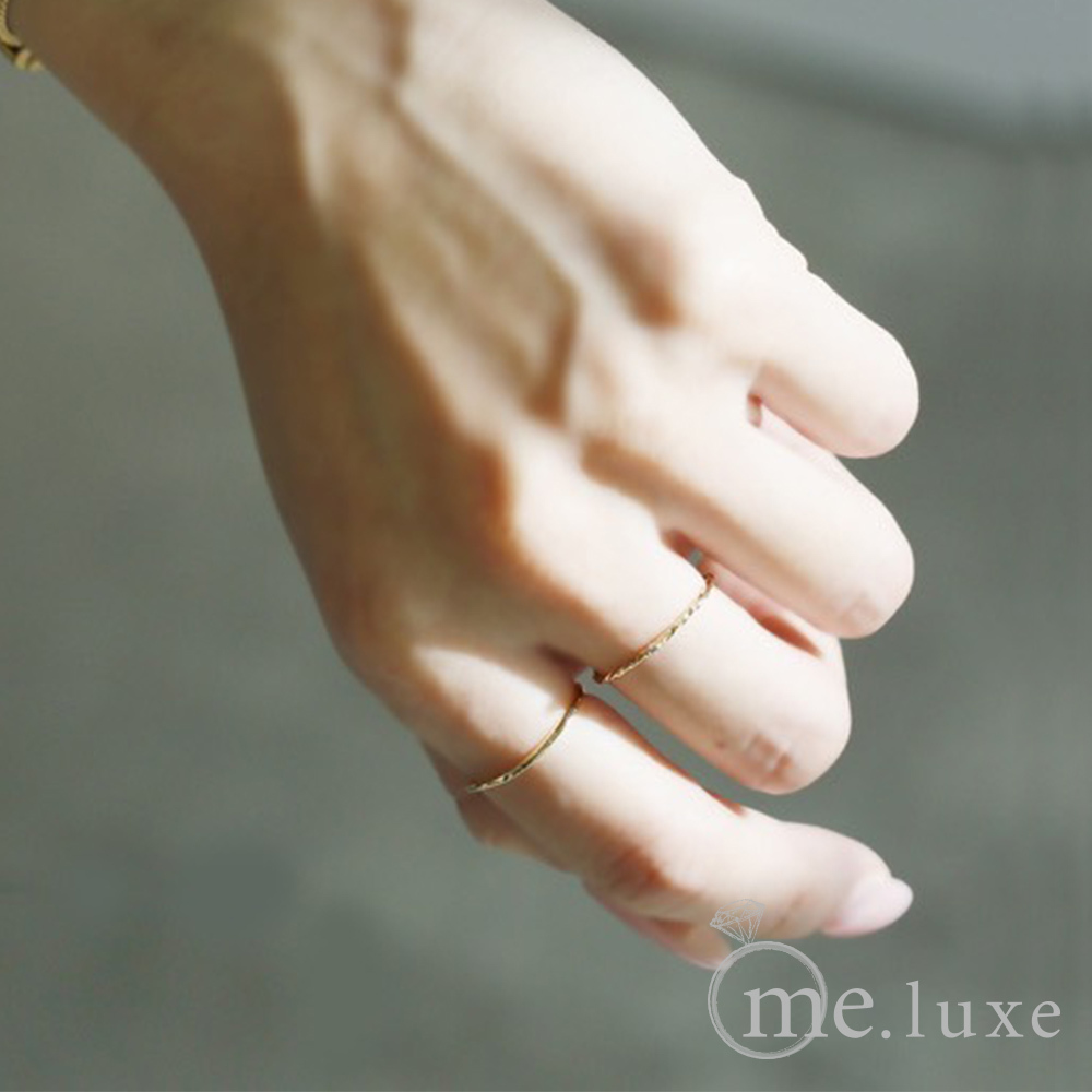 【me.luxe】K10扭花鑽石戒