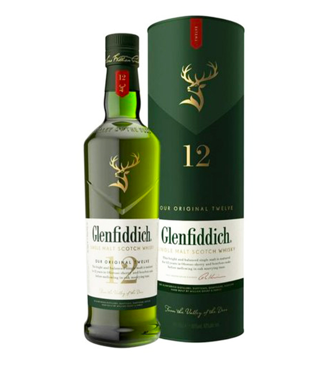 Glenfiddich 12 Years Old Single Malt Whisky 1000mL