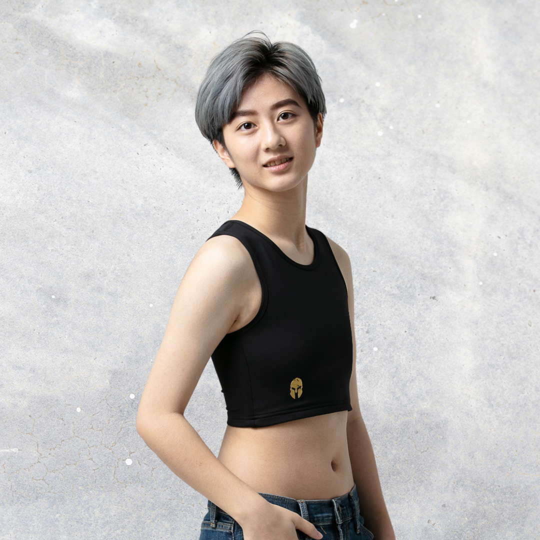 Warrior束胸-靜音魔貼-半身款-碳黑
