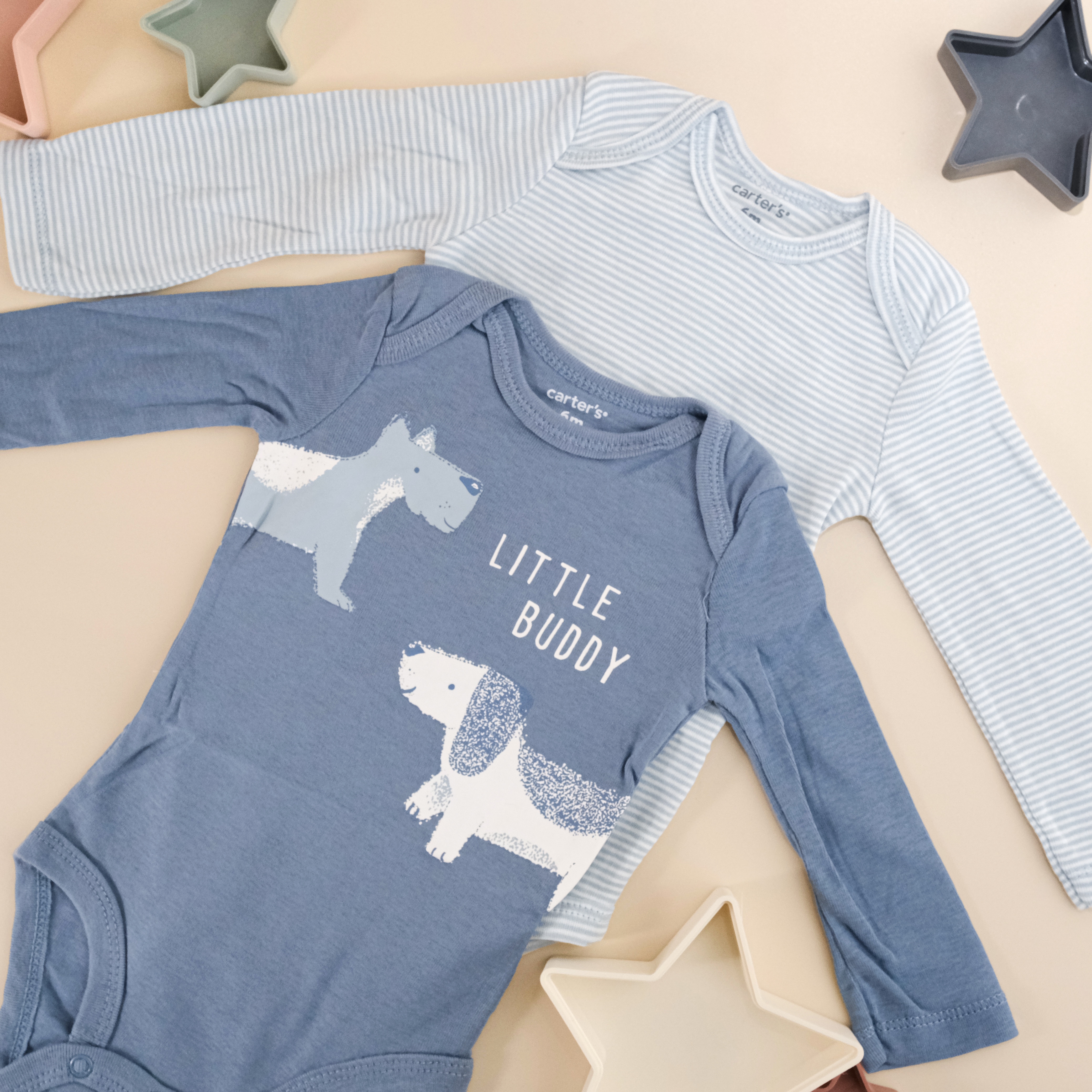 長袖包屁衫兩件裝（尺碼：6個月）