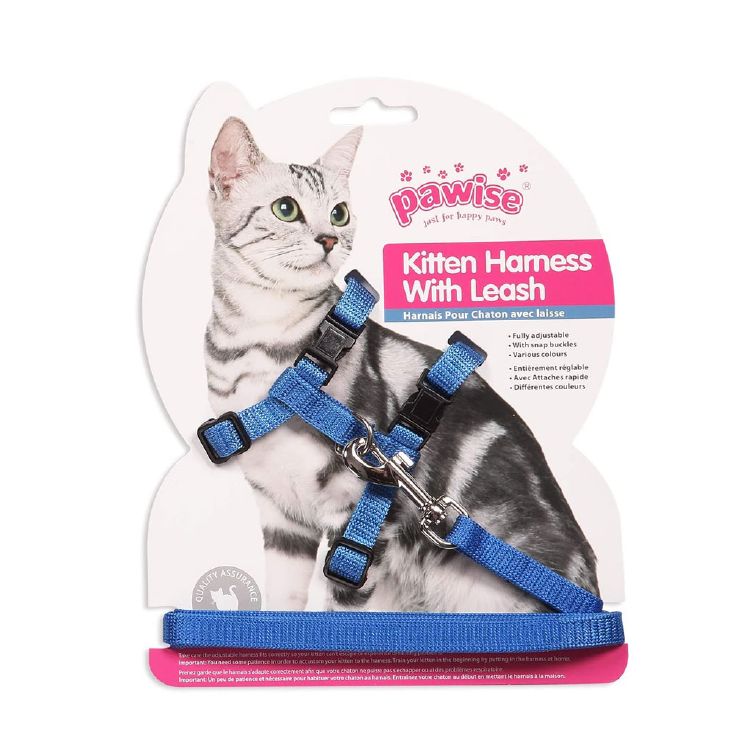 Pawise⎜幼貓胸、拖帶套裝（藍色/綠色）（No.28000)