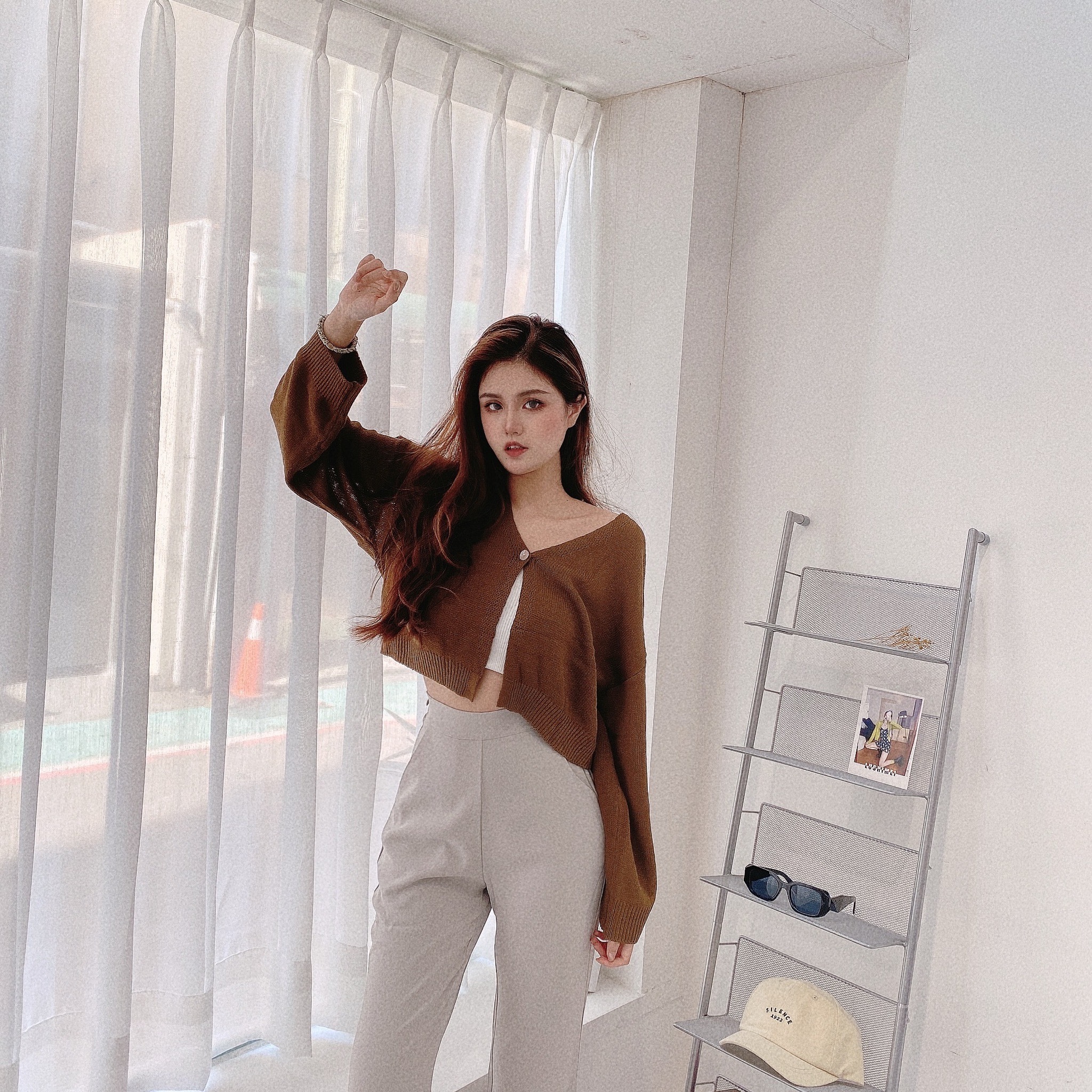 慵懶單釦針織衫上衣/四色【C02292701】