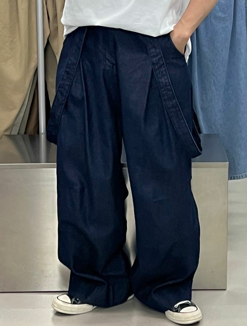 吊帶鬆身牛仔褲 P2075