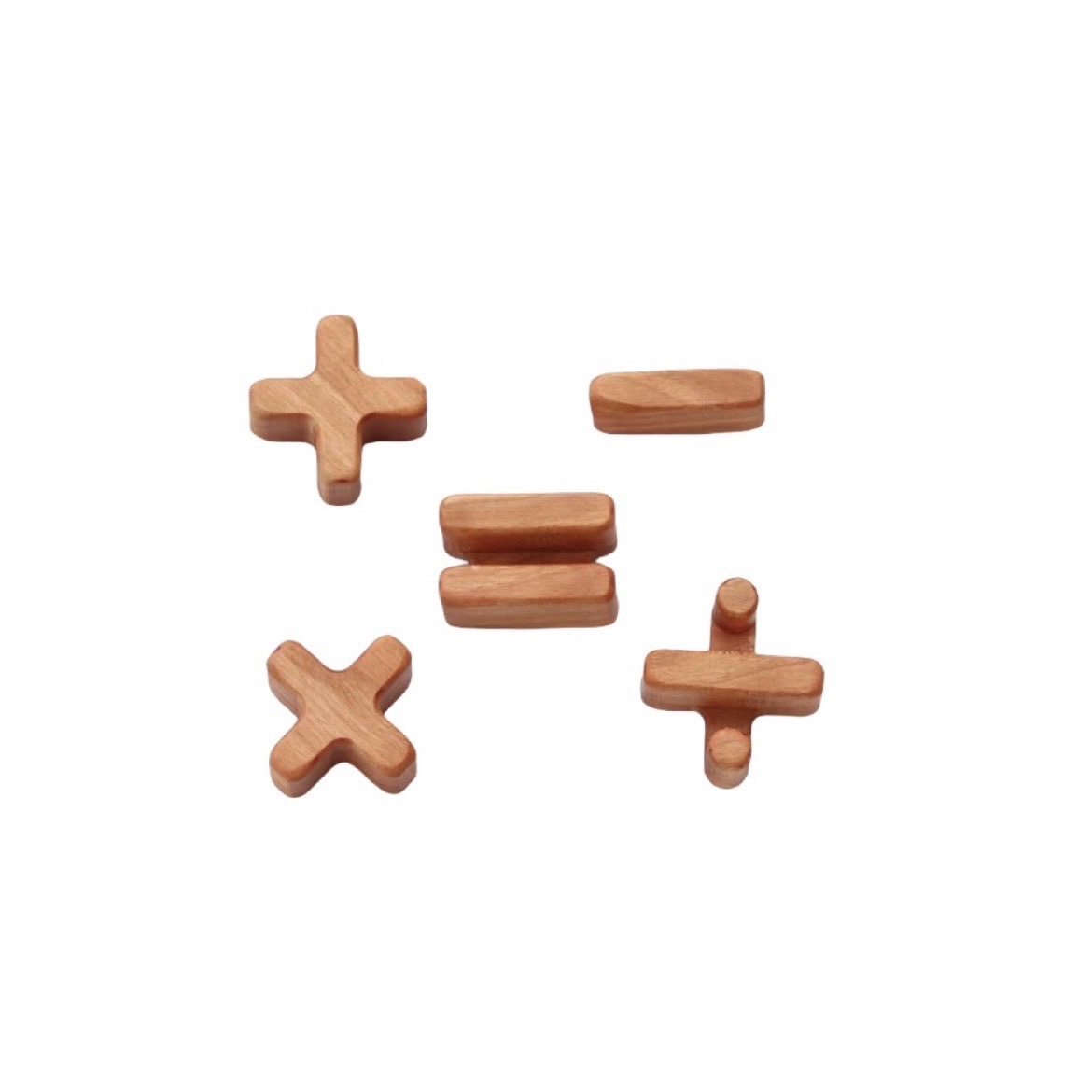 符號積木組- 櫻桃木